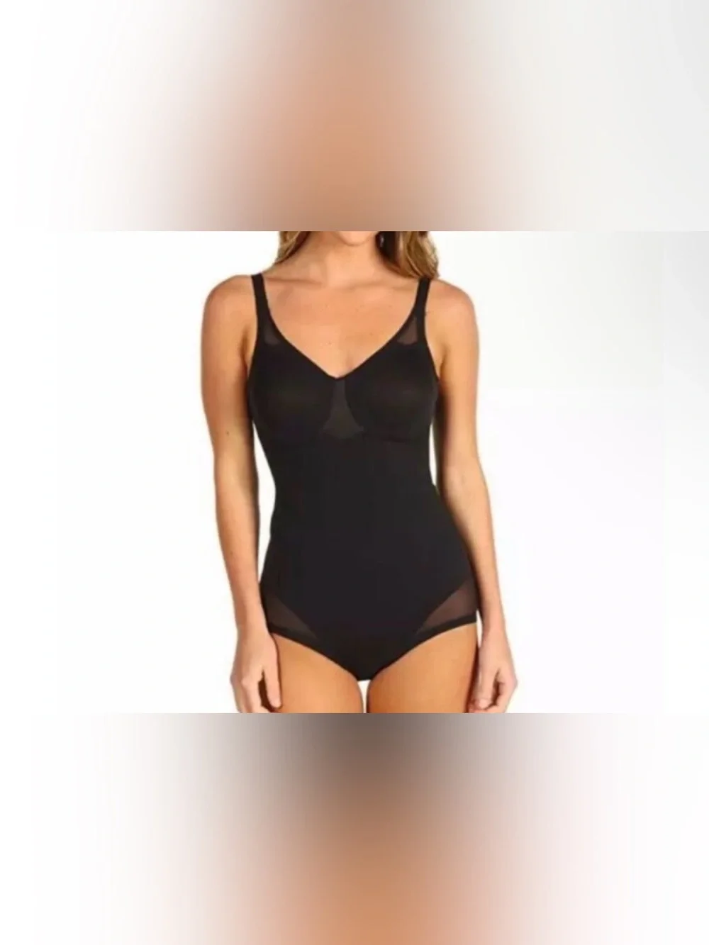 MiracleSuit Extra Firm Sexy Sheer Shaping Bodybriefer Sz 38B Black NWT